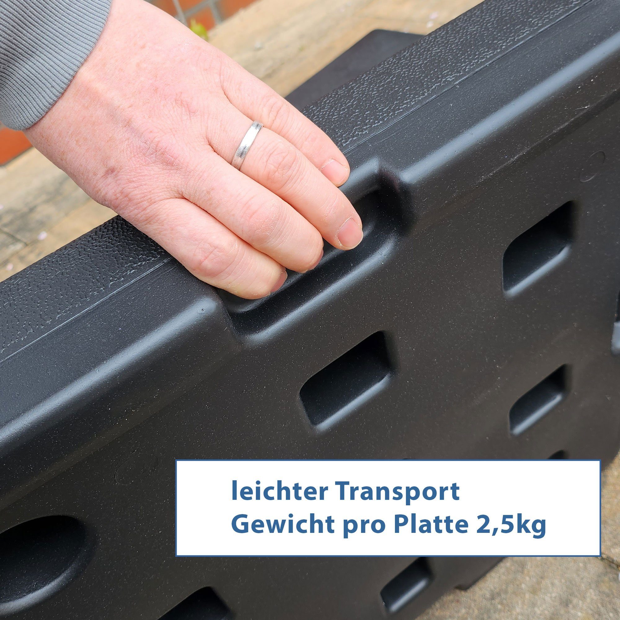 osoltus Bodendübel osoltus Einlegeplatten Ampelschirm Kreuzfuß befüllbar 92kg