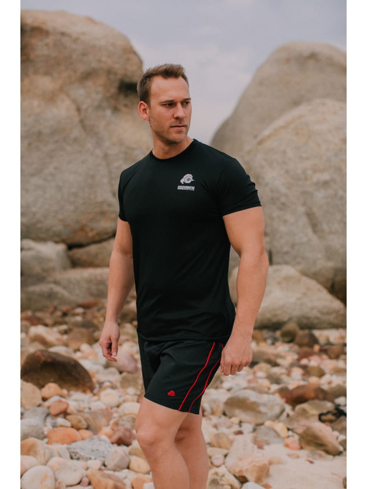 GUGGEN MOUNTAIN Badehose Kariert in Schwarz günstig kaufen