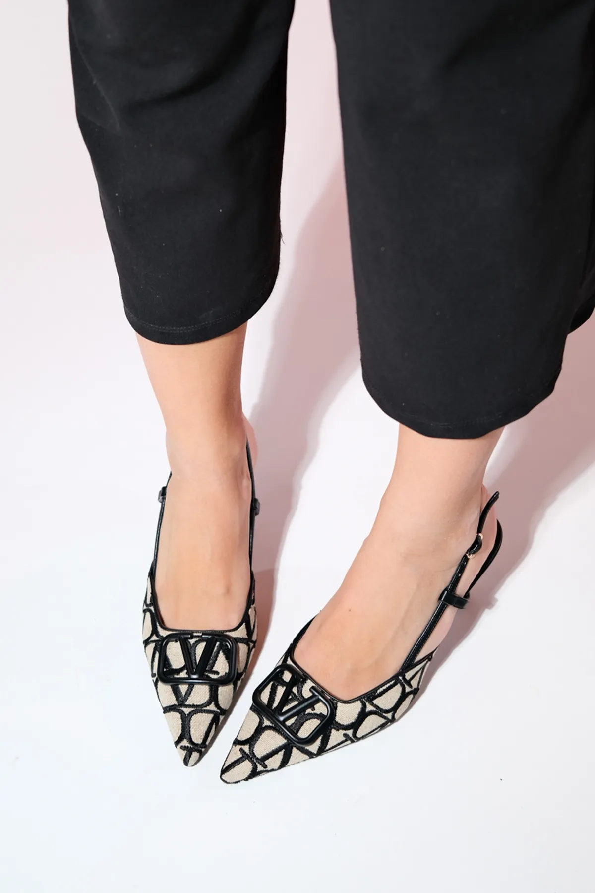 LuviShoes  BOİRO Schwarze Damenschuhe mit offenem Absatz