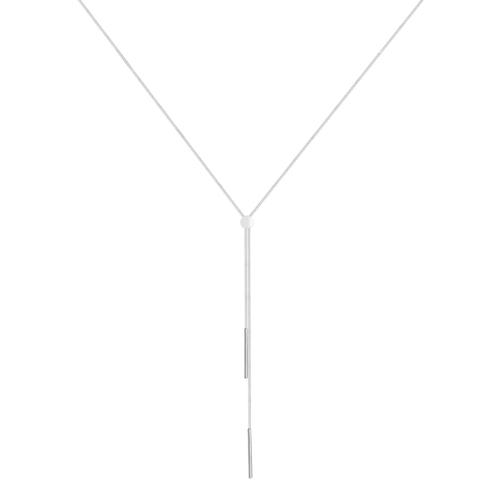 Elli Elli Collier Femmes Chaîne en Y Géo Bâton Basique Tendance Blogueur en Argent Ste collier