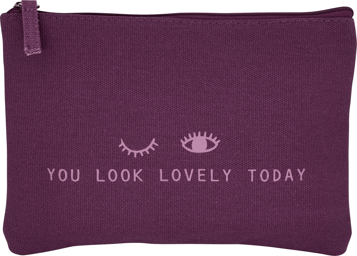 Kosmetiktasche weinrot \You look lovely today\