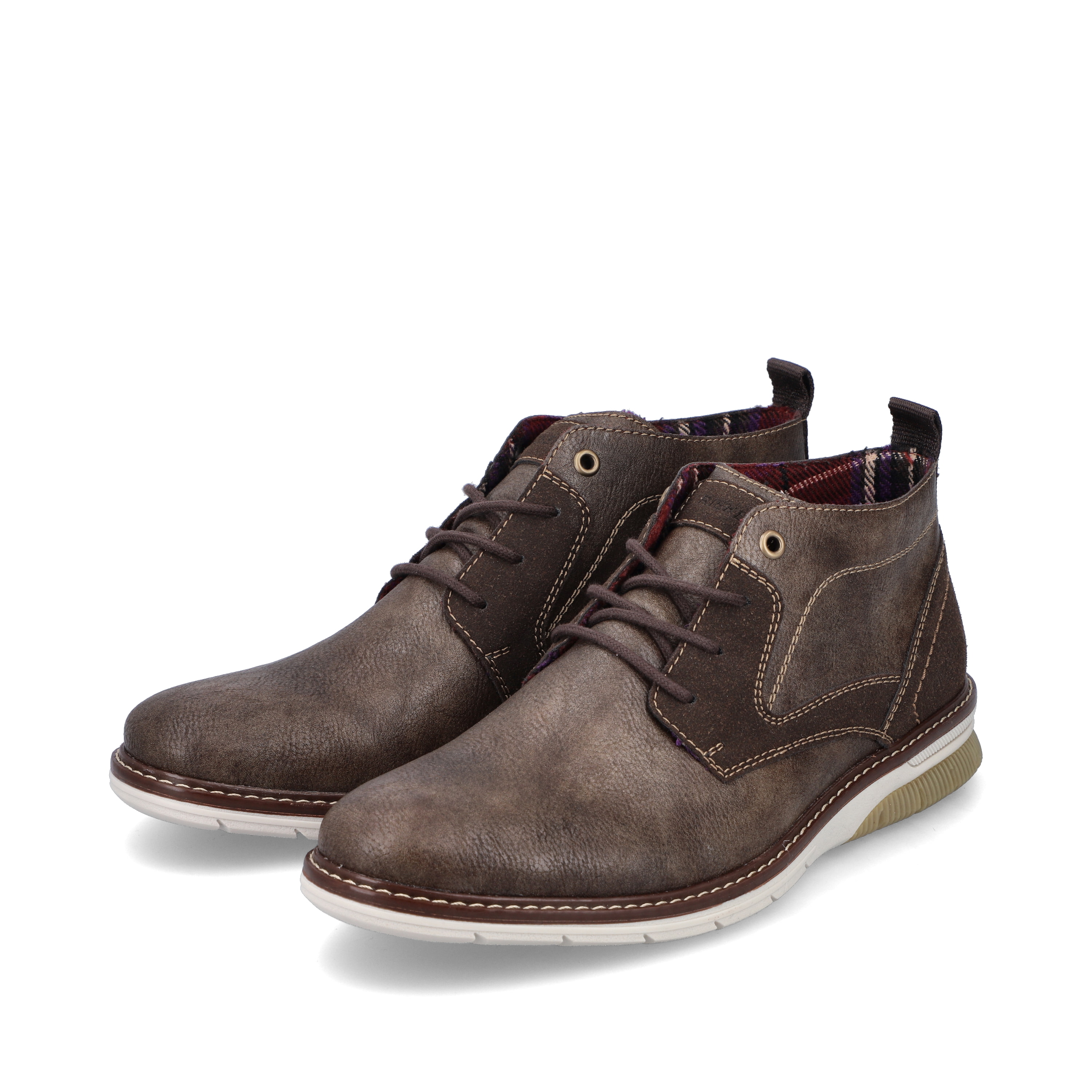 Rieker Herren Schnürschuhe graubraun