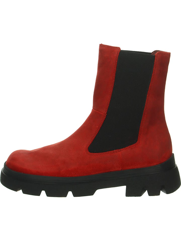 Think! Leder-Chelsea-Boots in Rot günstig kaufen