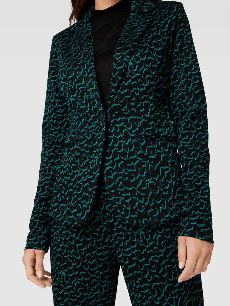 Blazer mit Allover-Muster Modell 'Kate' in schwarz