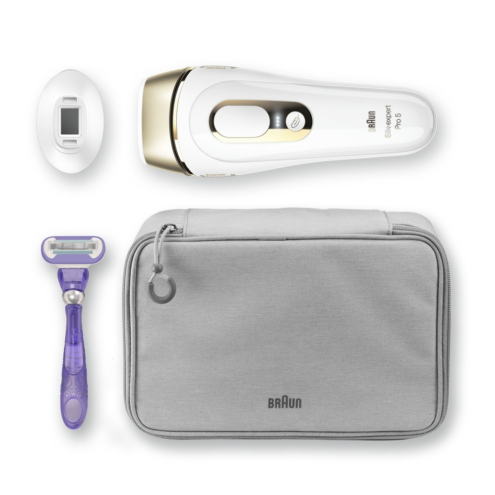 braun Braun Silk·Expert Pro 5 Épilateur Lumière Pulsée Intense IPL Dernière Génération Epilateur À Lumière Pulsée