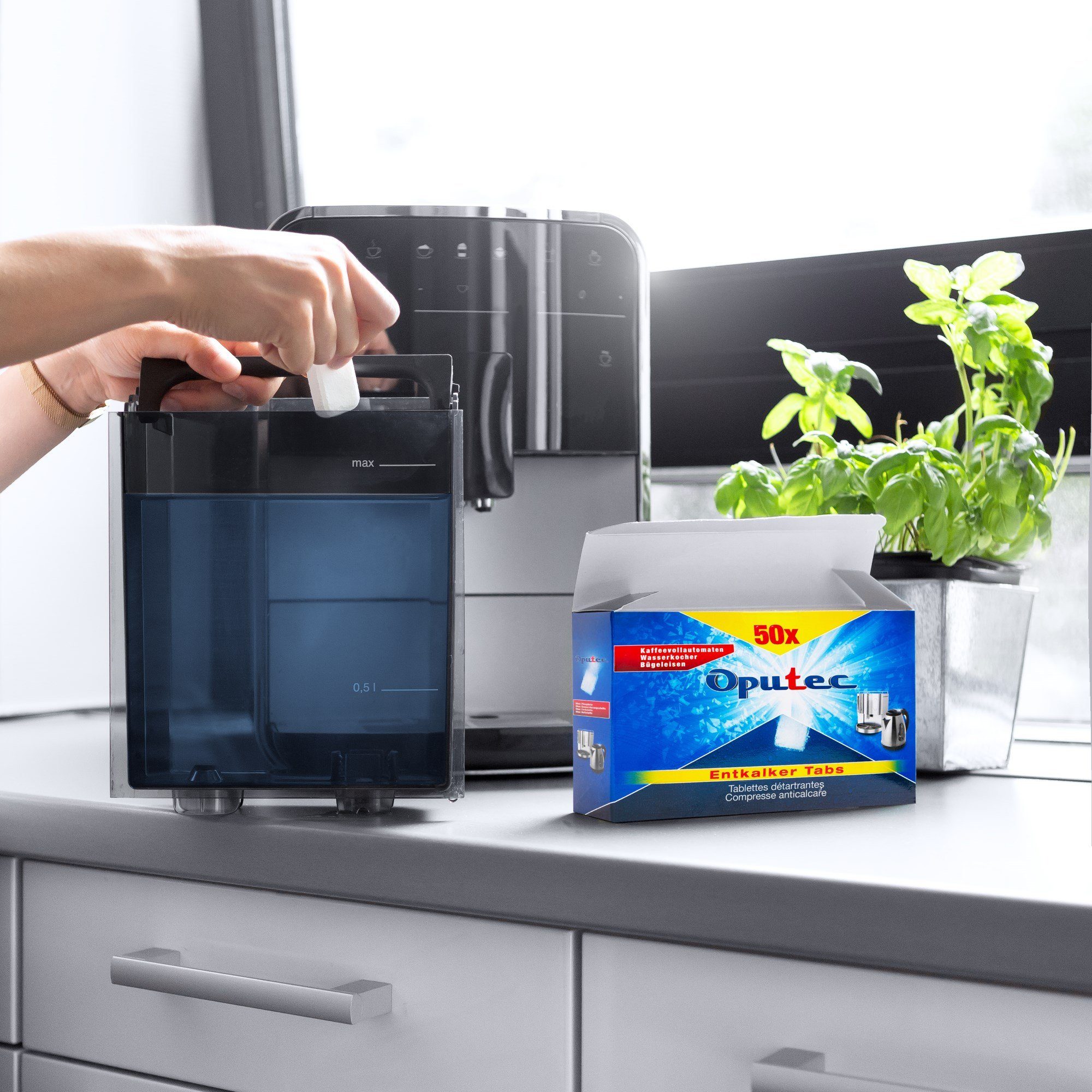 Oputec 50x Kaffeevollautomaten Entkalker Tabs Entkalkungstabletten Entkalkungstabletten
