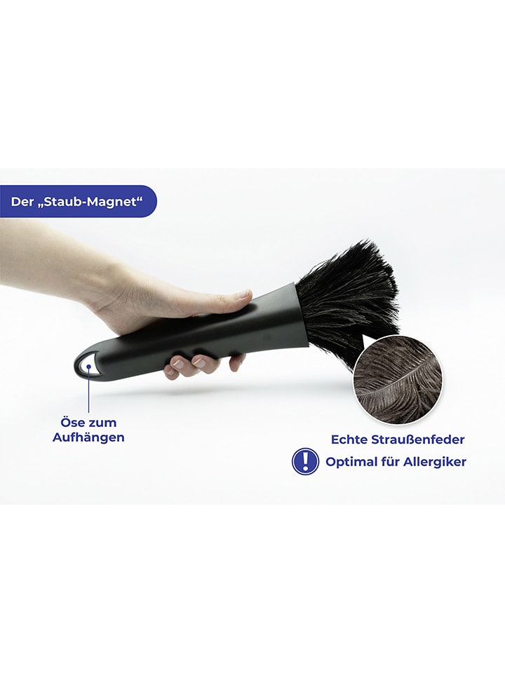 Wenko Straußenfederstaubwedel in Schwarz - (H)32 cm günstig kaufen onesize
