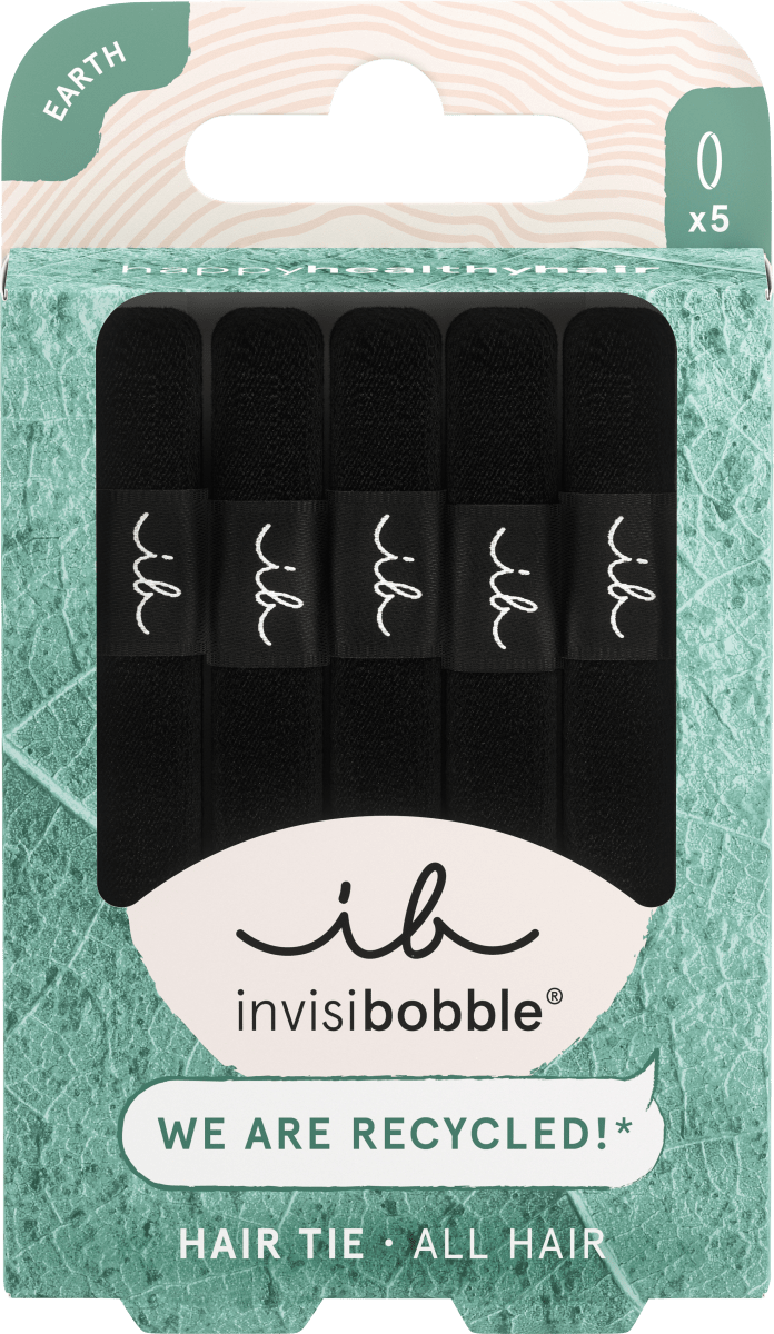 Haargummi Hair Tie Black, 5 St