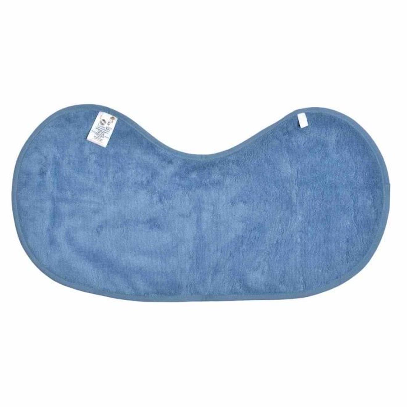 Bavoir d'épaule en gaze de coton et bambou Denim 56 x 28 cm bleu