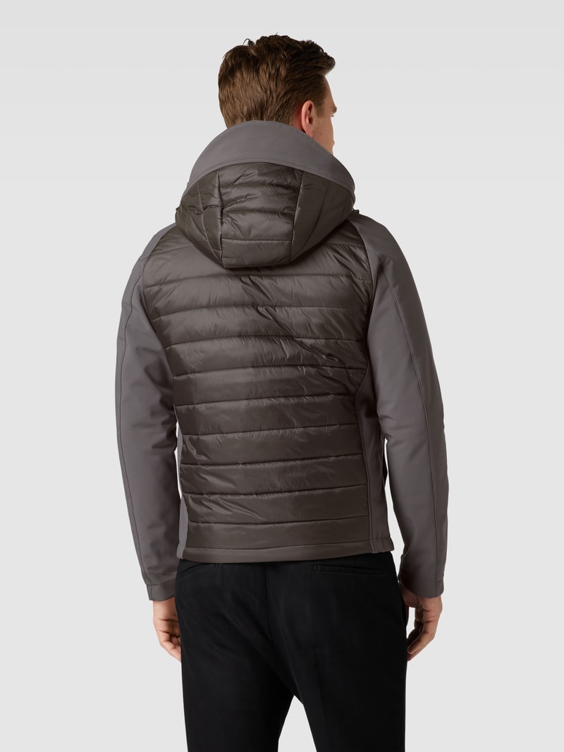 Jacke mit Steppnähten in graphit