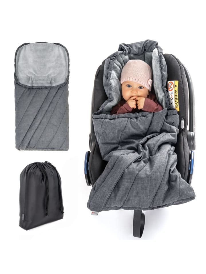 Zamboo Winter-Fußsack Babyschale 3M PRO - für alle Gurtsysteme in grau günstig kaufen onesize