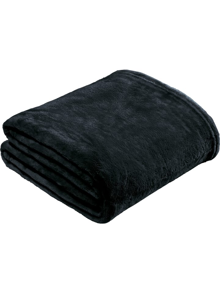 REDBEST Fleece, Microfaser Wohndecke Amarillo in schwarz günstig kaufen 150 x 200 cm