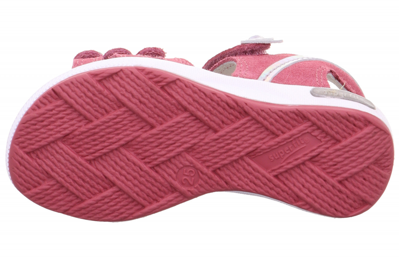 EMILY - Pink/SilberSandale mit Klettverschluss
