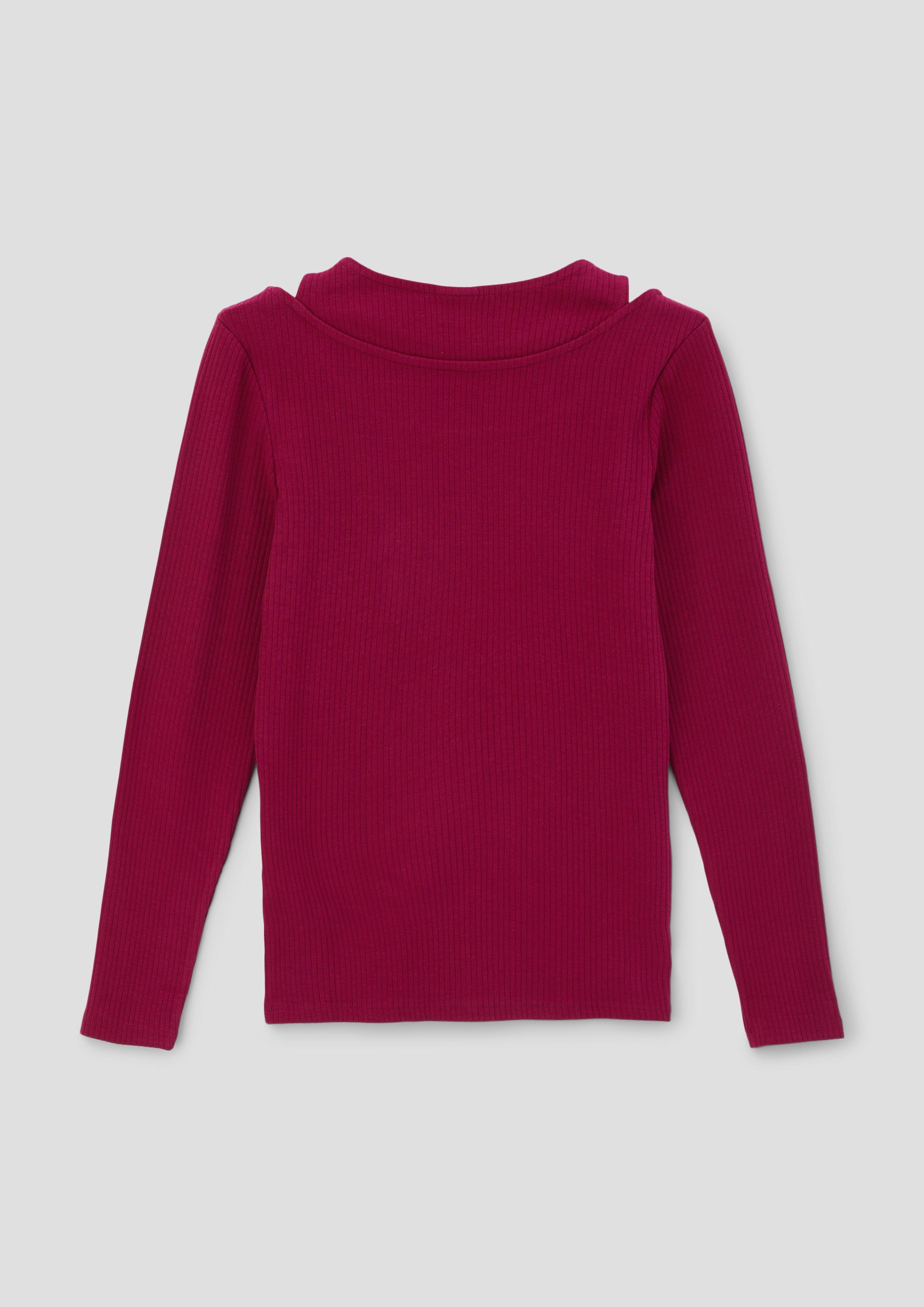 Geripptes Longsleeve mit 2-in1-Optik  2133774-4620