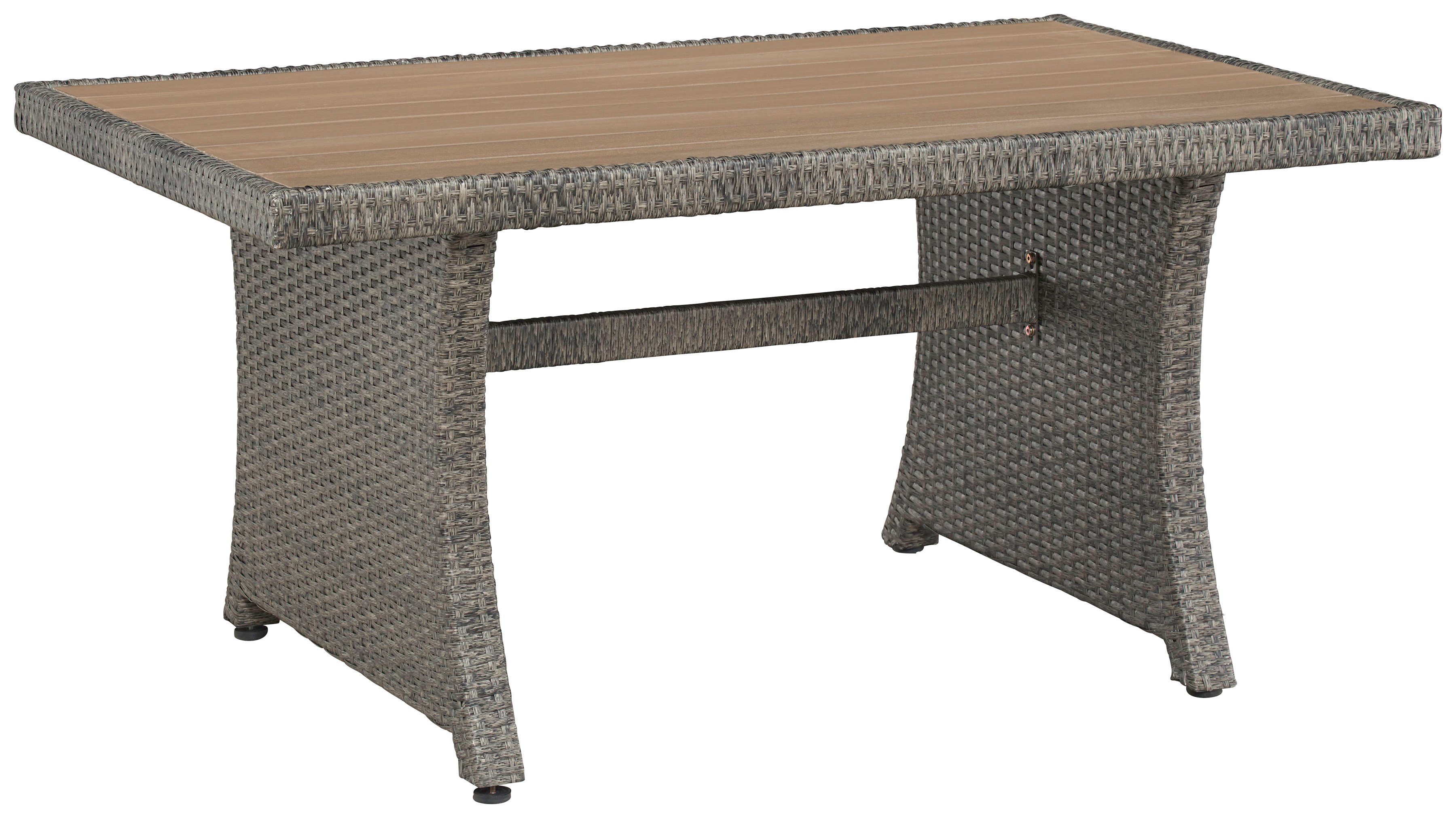 KONIFERA Gartenlounge-Set Siros, (12-tlg), 3-er Sofa, 2 Sessel, Tisch 135x82 cm, Polyrattan
