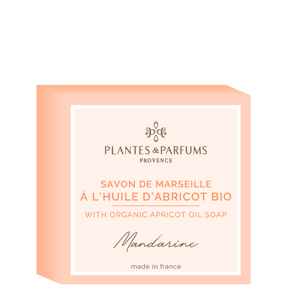Plantes et Parfums Huile Végétale d'Abricot - Parfum Mandarine Savon de Marseille