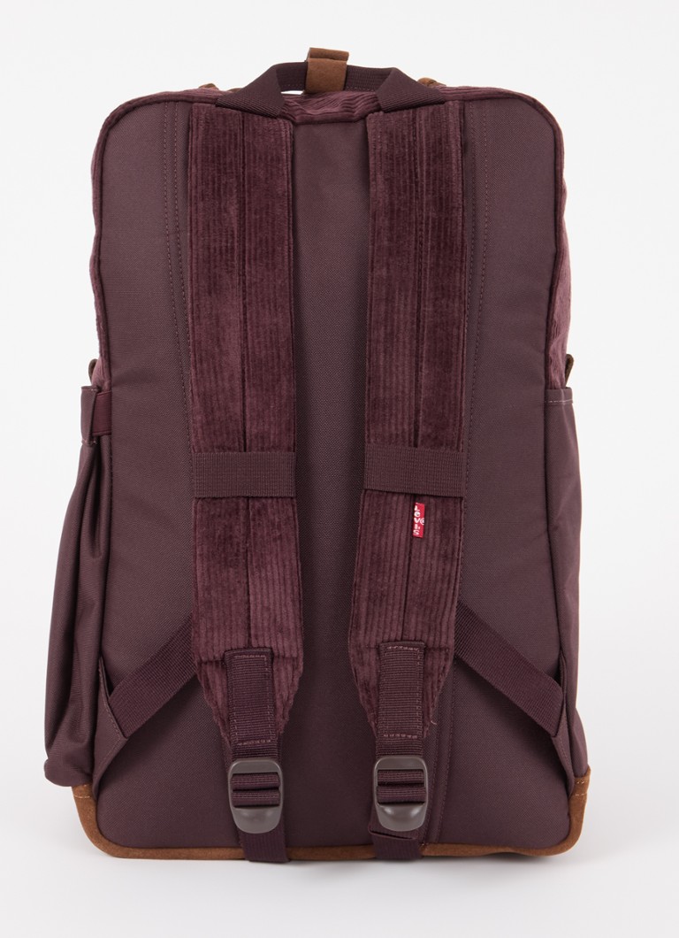 Rucsac Levi's din catifea reiată cu compartiment pentru laptop de 15 inch.