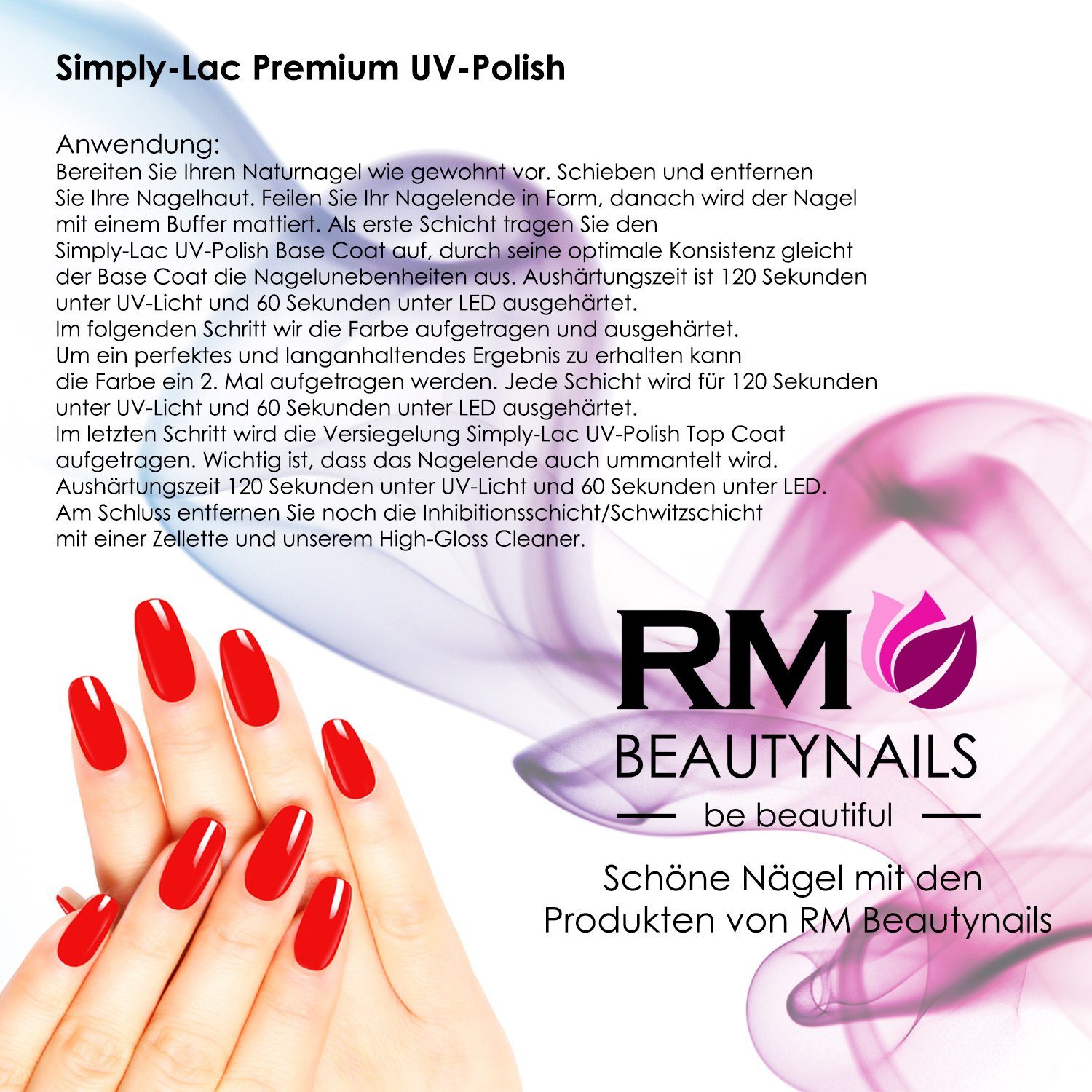 RM Beautynails UV-Nagellack Simply Lac Premium UV-Nagellack UV-Polish 10ml