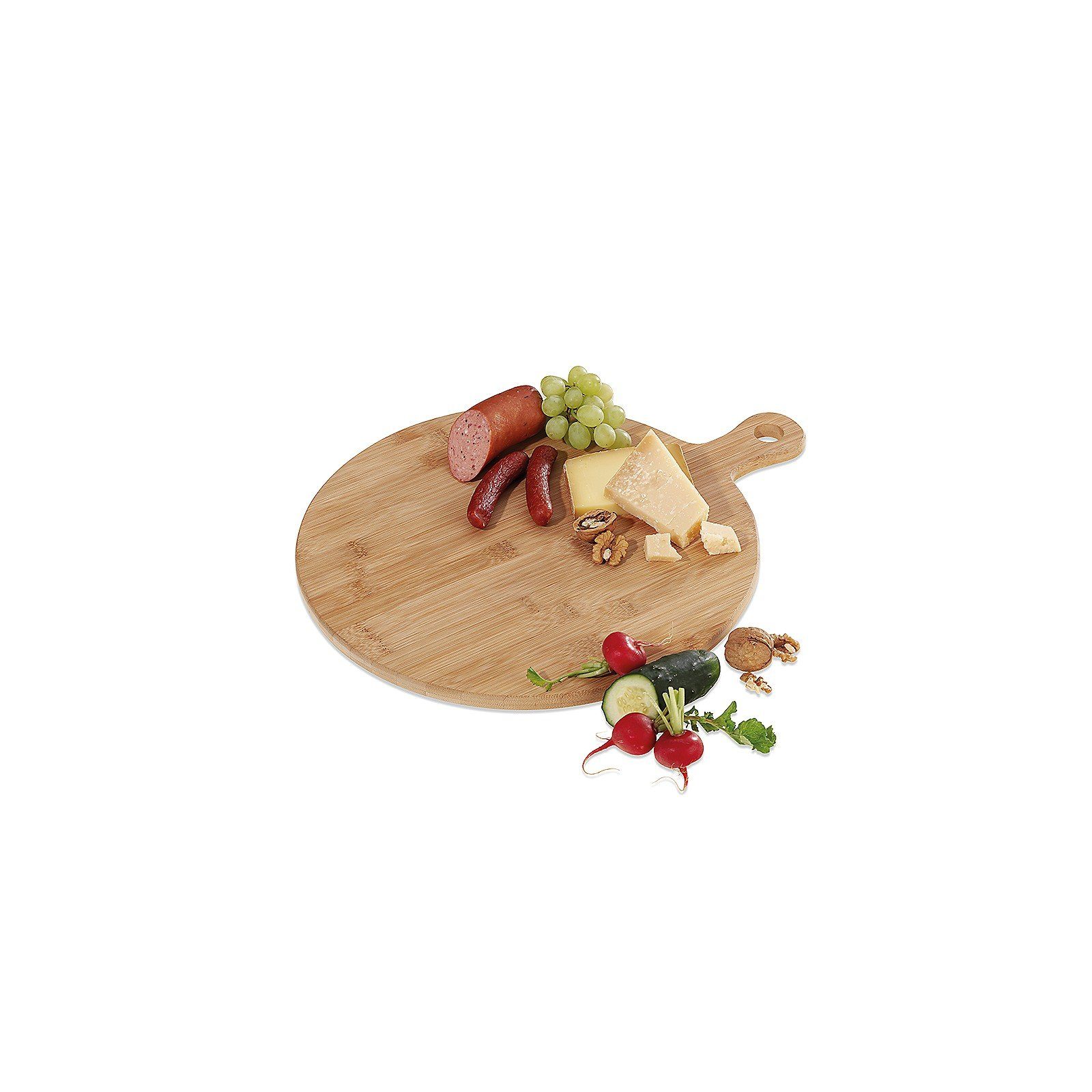 kela Schneidebrett Nino, Bambus, breiter Griff, optimal für Pizza und Flammkuchen