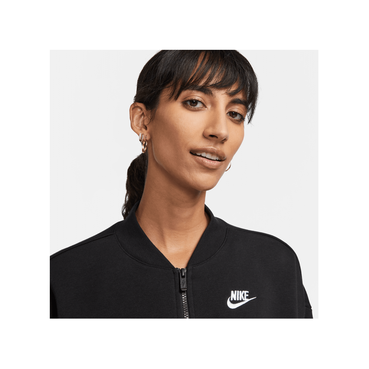 Nike Club Fleece Oversized Crop Jacke Damen F010