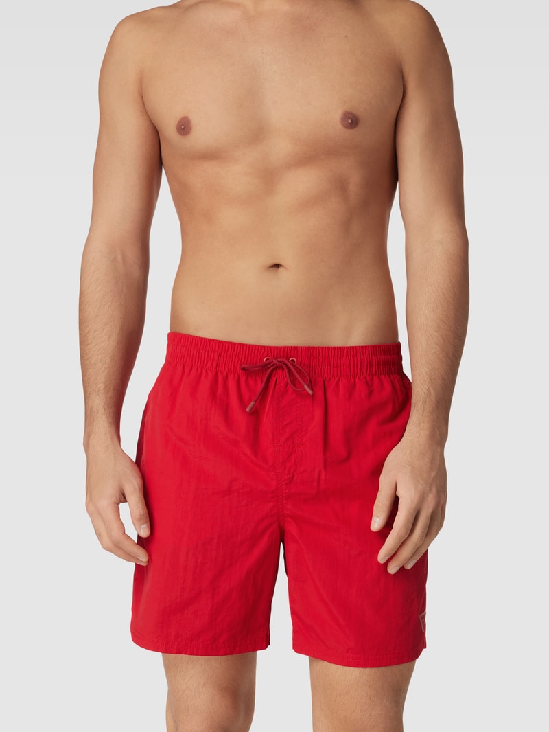 Badehose mit elastischem Bund in rot