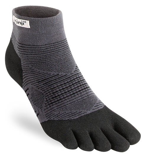 Injinji ~ Zehensocke Original Weight Mini-Crew ~ schwarz/grau