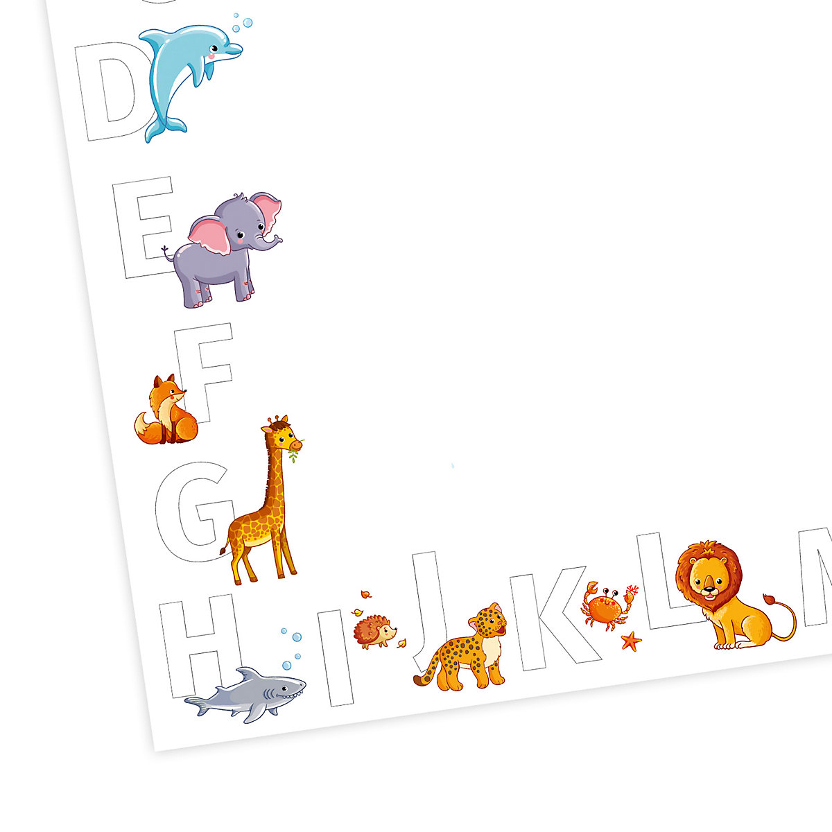 Papierunterlage A2 Schreibtischunterlage Alphabet + Zahlen Schreibtischunterlagen