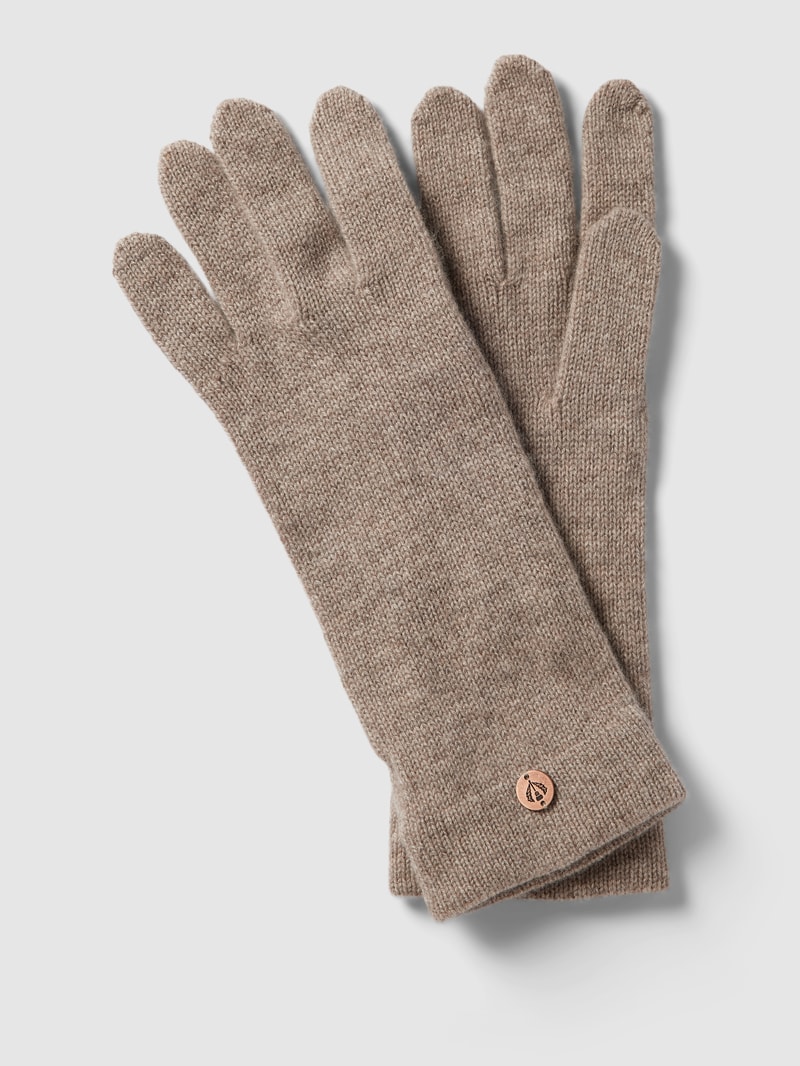 Handschuhe aus Kaschmir in beige