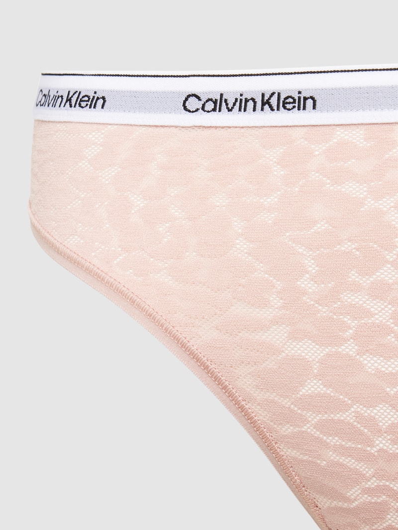 String mit Animal-Print in rosé