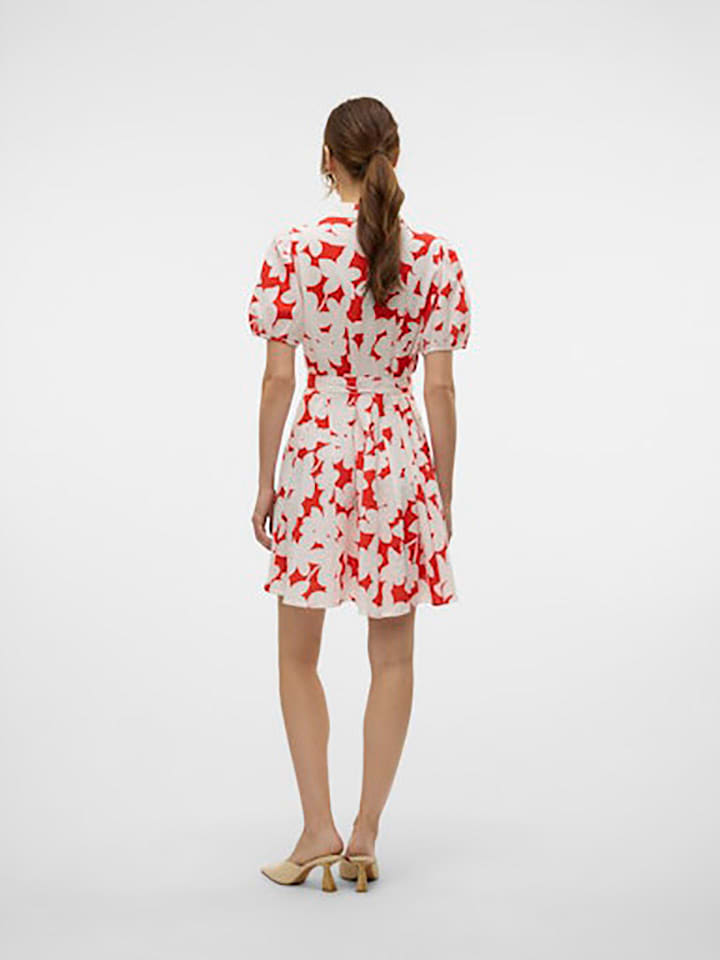 Vero Moda Kleid in Weiß/ Rot günstig kaufen