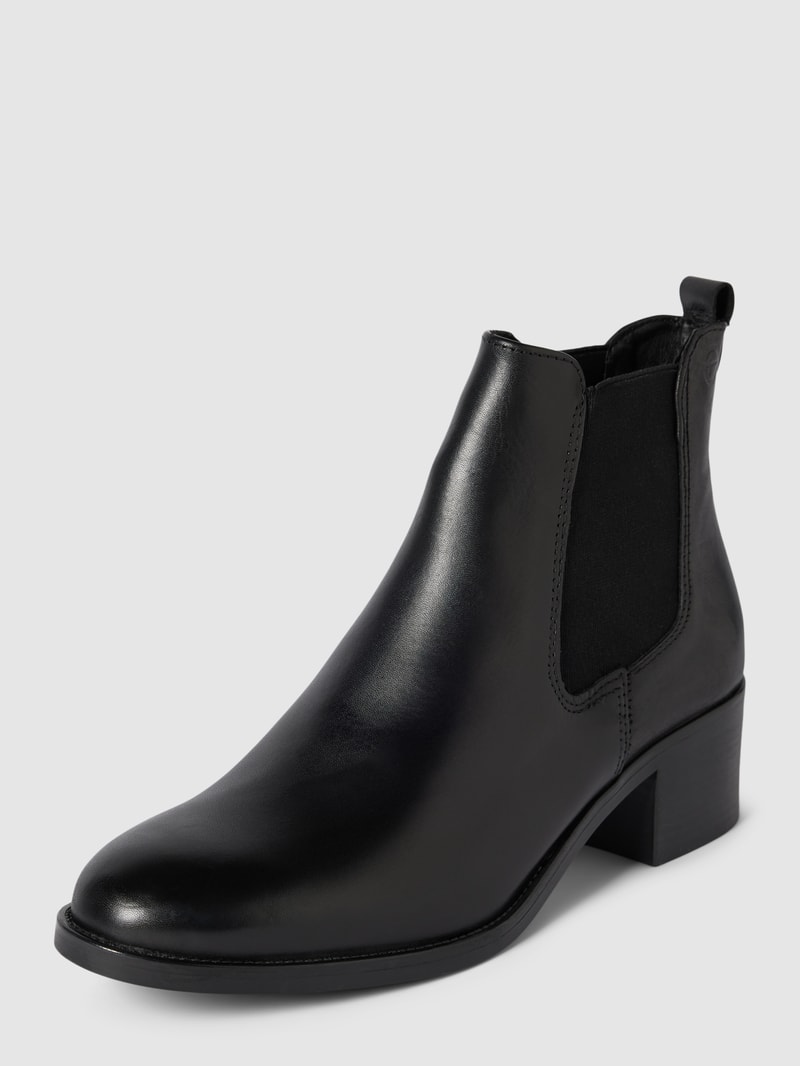 Chelsea Boots mit elastischen Einsätzen in schwarz