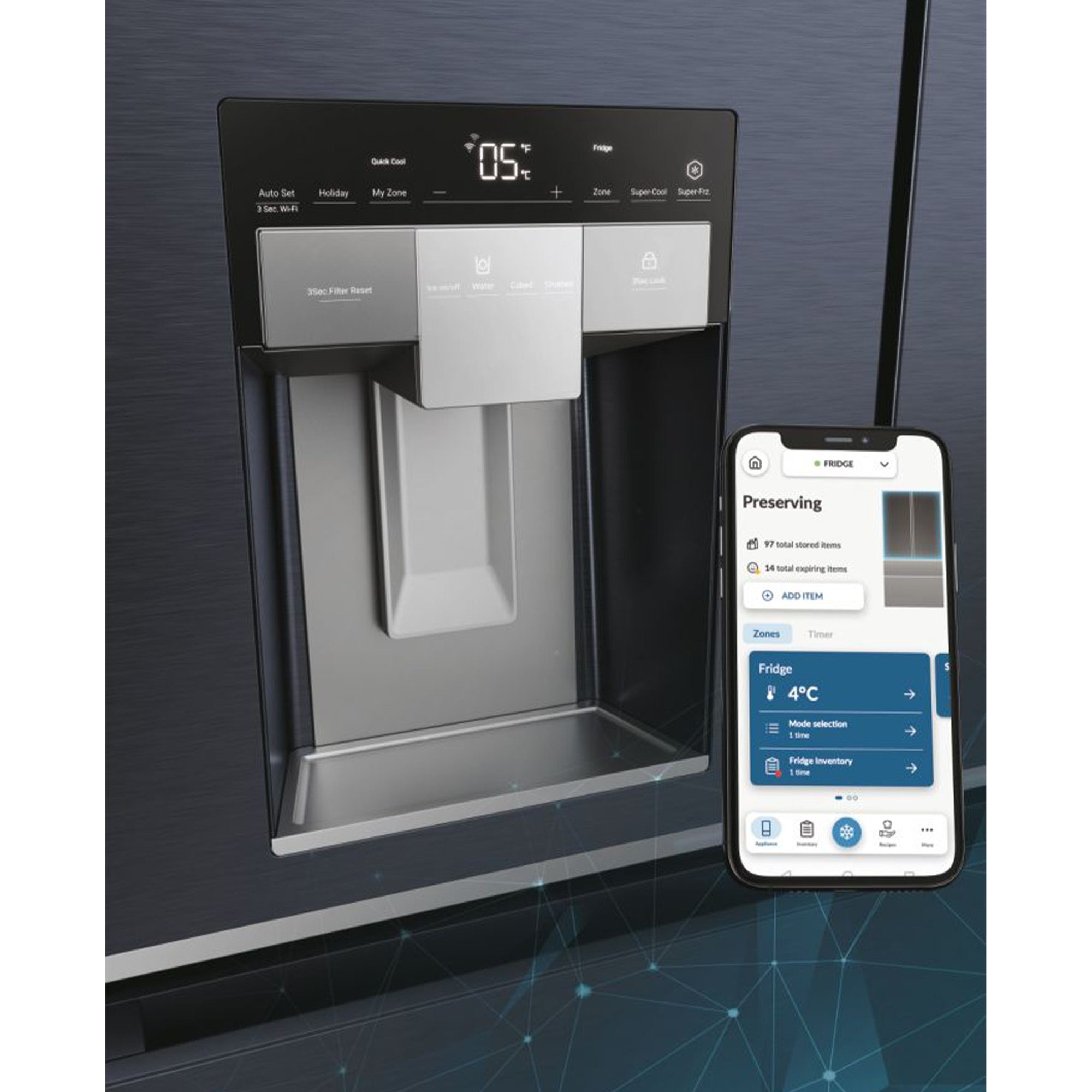 Haier French Door FD 90 SERIES 7 PRO HFW7918EIMB, 177,5 cm hoch, 90,8 cm breit, hON-App, MyZone XL, NoFrost, Wasserspender