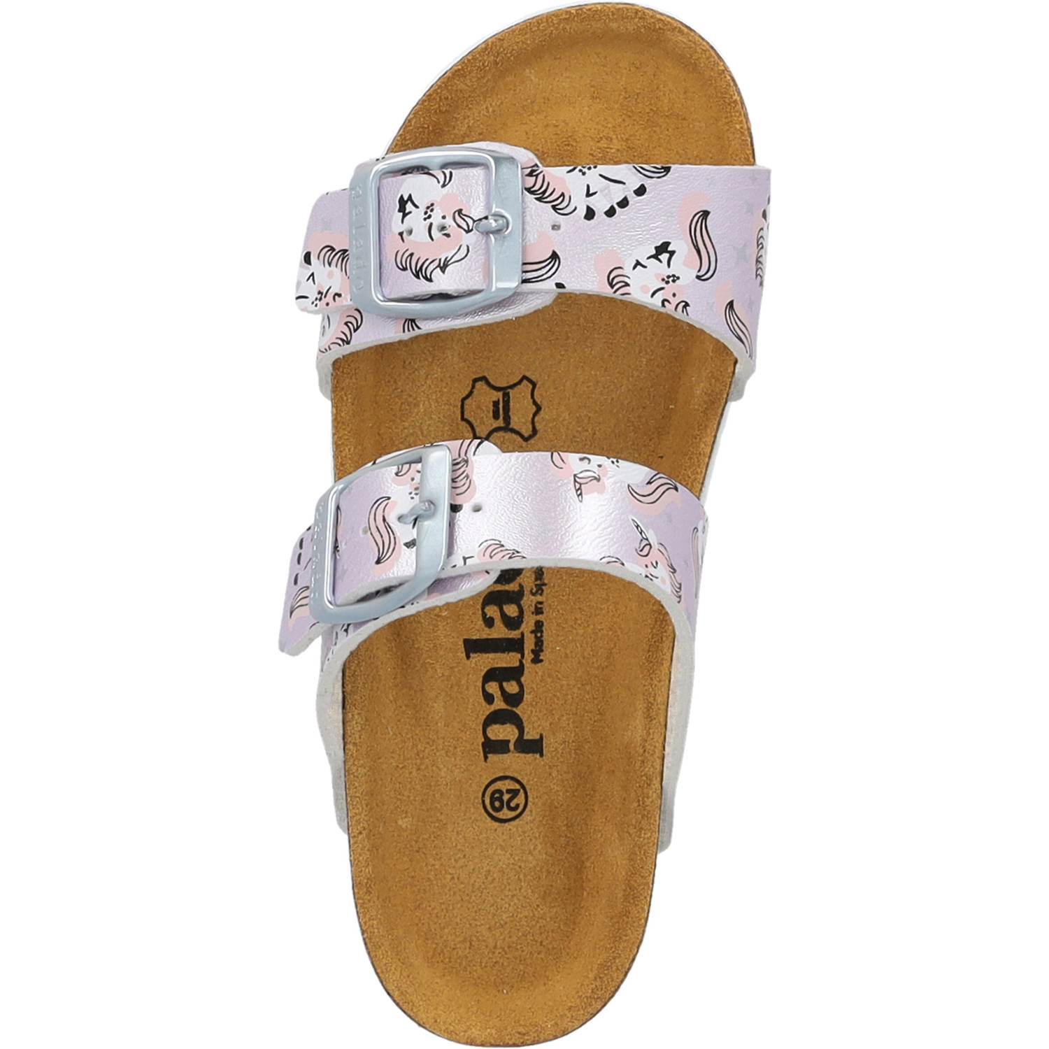 Palado Kids Samos G Print, Pantoletten, Kinder, Hellrosa Metallic Unicorn