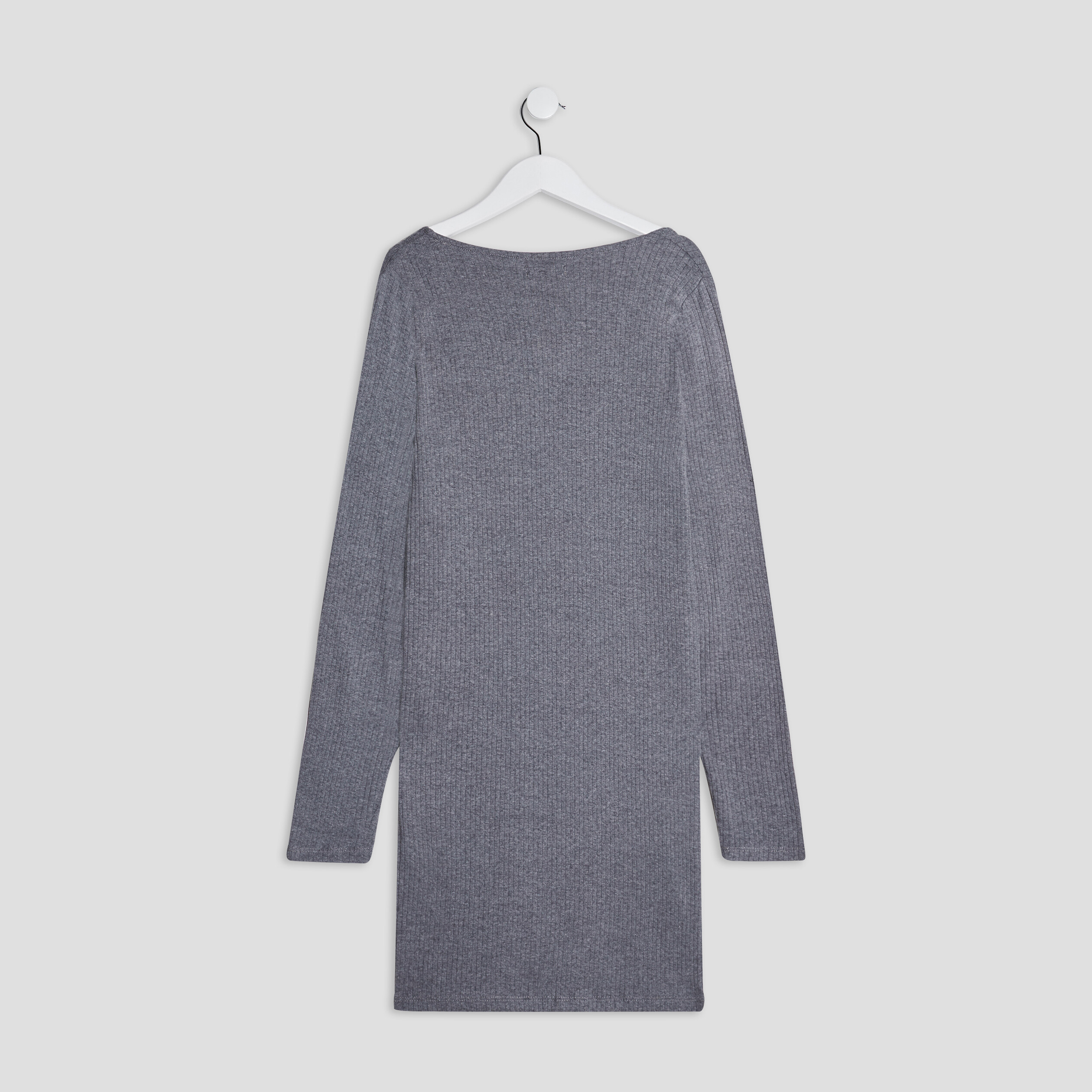 Robe droite à encolure carrée gris femme | La Halle