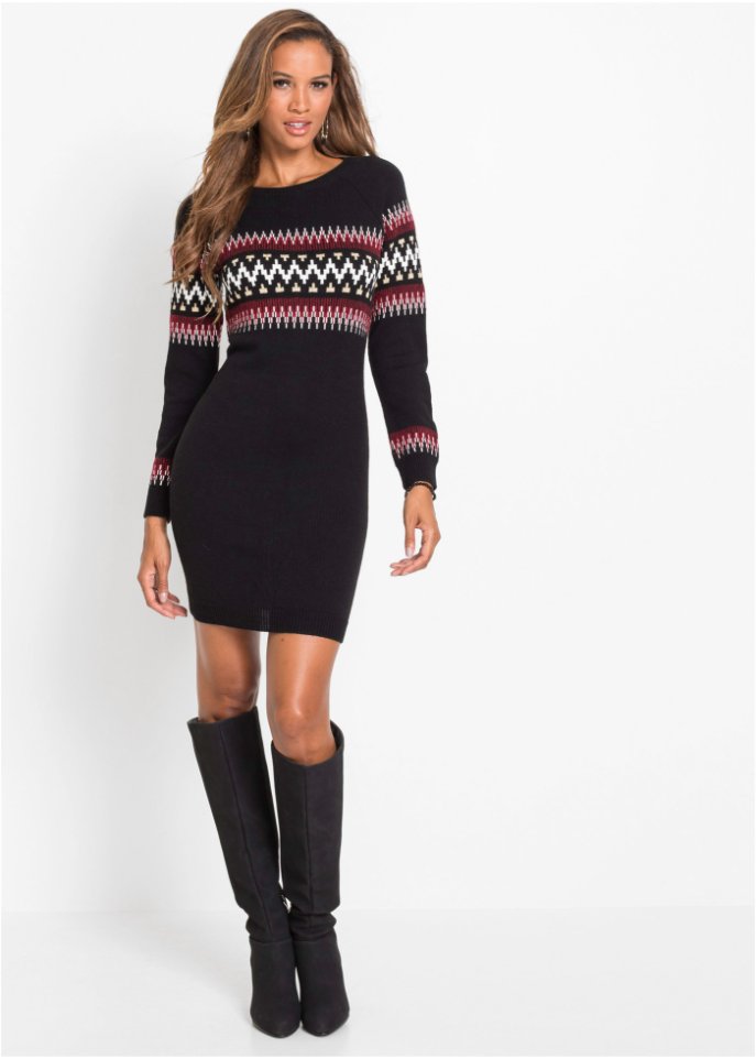 Strickkleid mit Muster