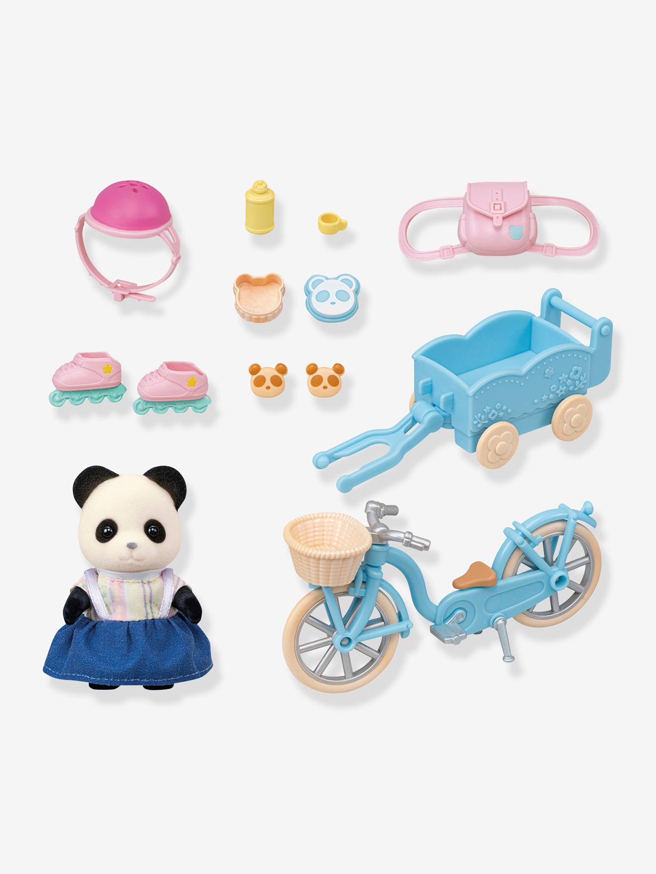 La fille panda, son vélo et sa remorque