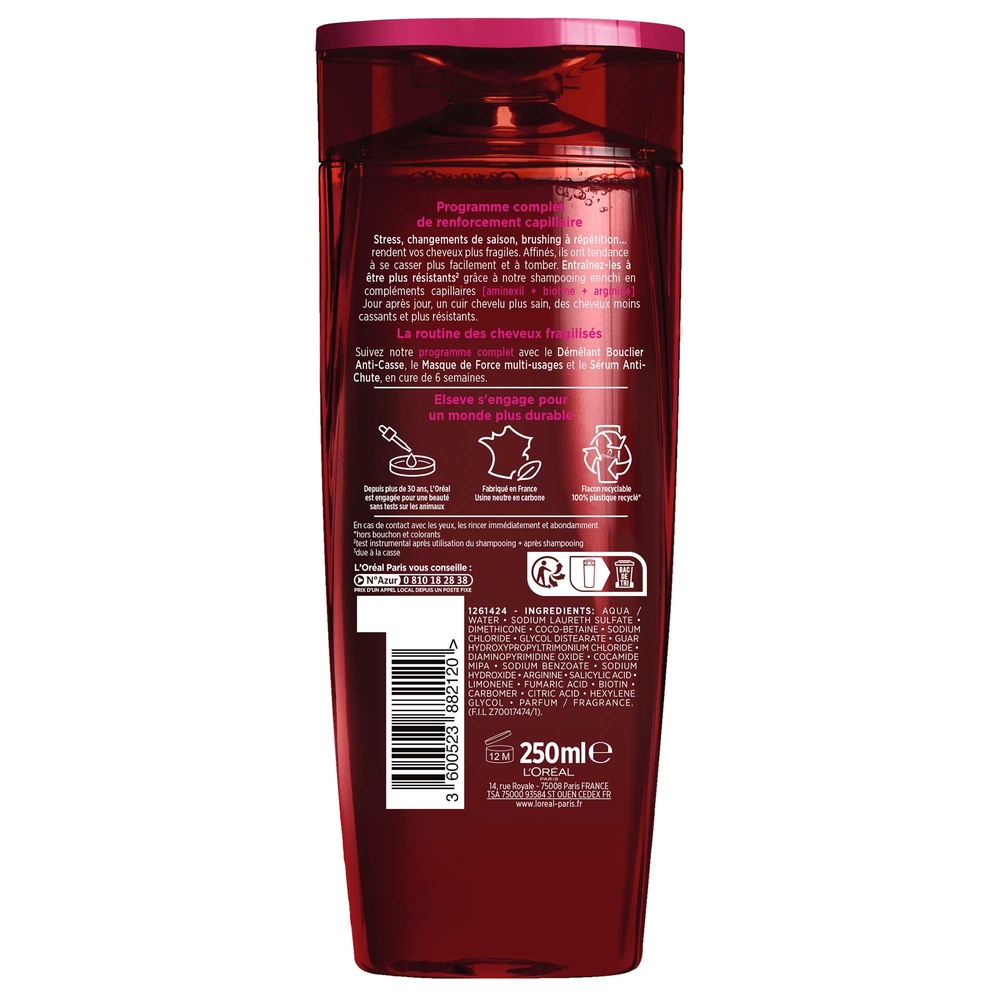 L'Oréal Paris Elseve Full Resist Routine de soins capillaires enrichi enAminexil pour les cheveux fragilisés