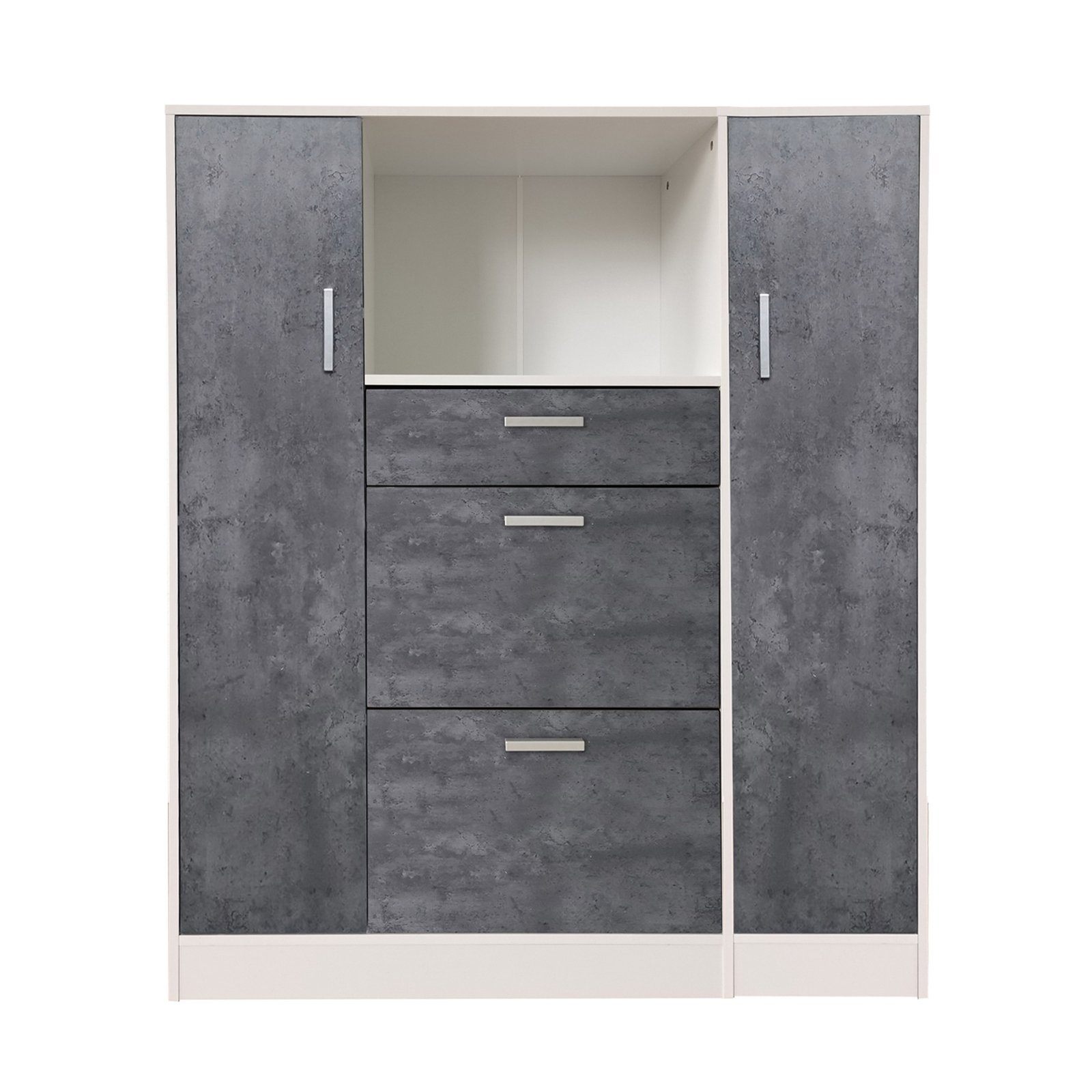 HTI-Line Küchenbuffet Küchenschrank Kombi L und S Blanca (Set, 2-St) Küchenbuffet Mehrzweckschrank Mikrowellenschrank