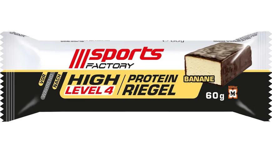 SPORTS FACTORY Proteinriegel Level 4 Banane 60 g