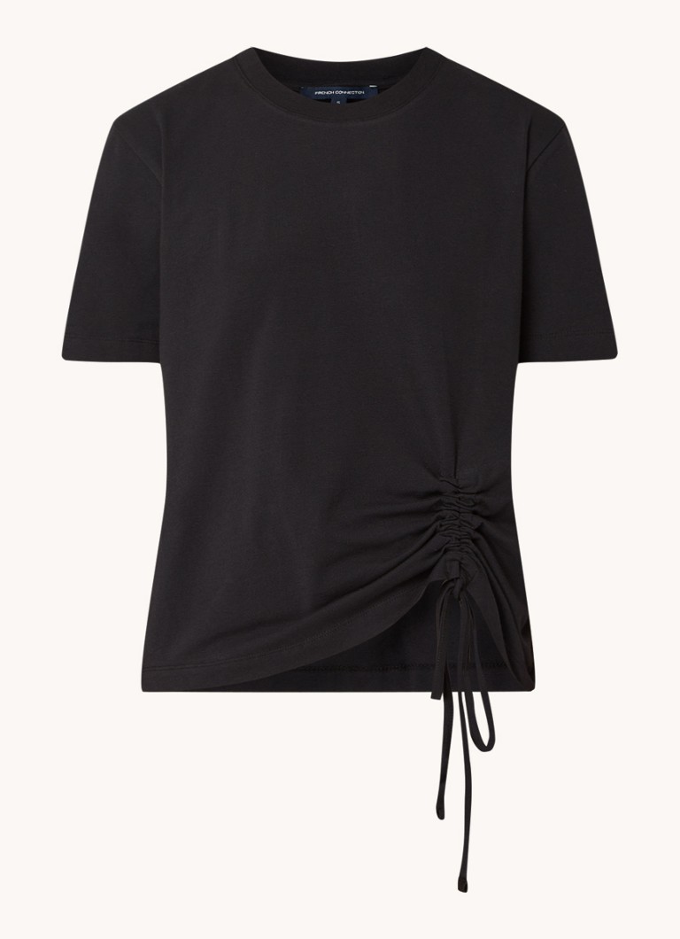 French Connection Rallie t-shirt with drawstring detail