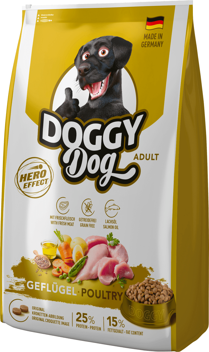 Trockenfutter Hund mit Geflügel, Adult, 10 kg
