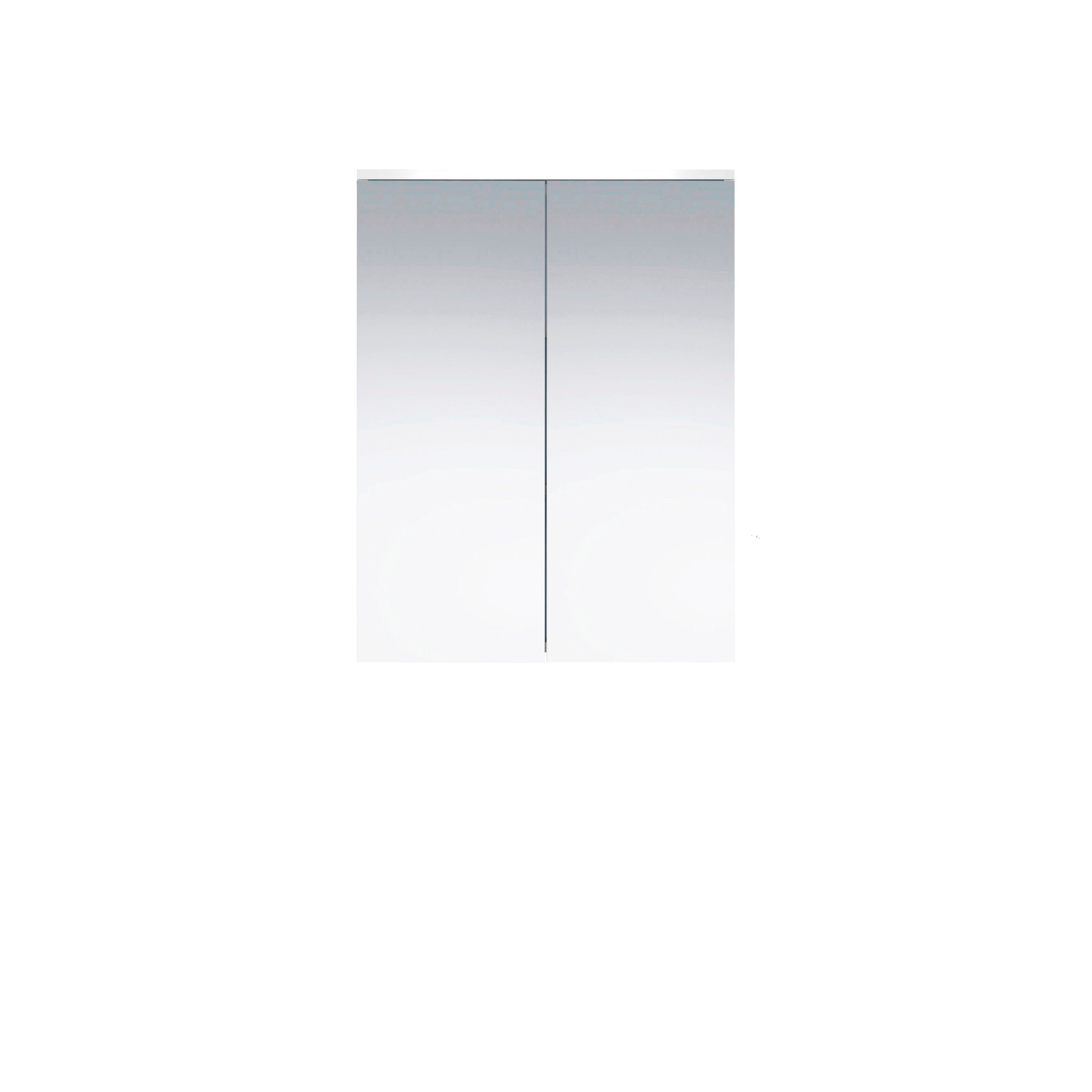 welltime Spiegelschrank Prag (1-St) Badmöbel mit zwei Spiegelglastüren, Breite 60cm