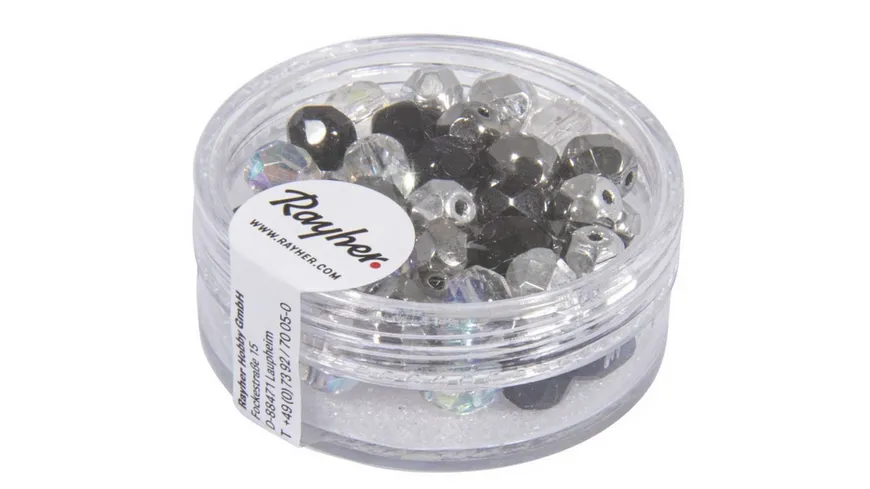 rayher Glas Schliffperle 6mm ø Kristall