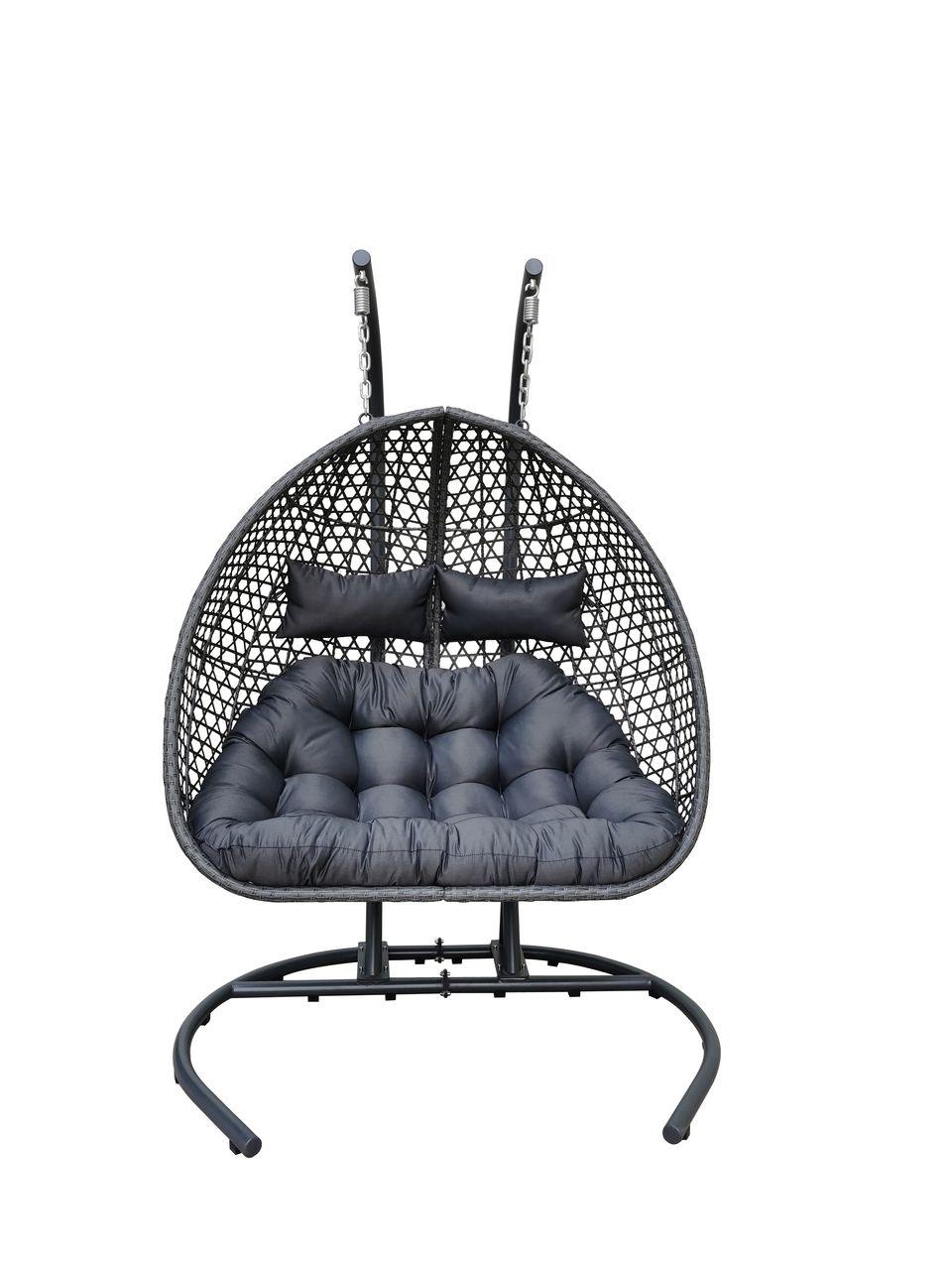 schütte Home & Living XXL-Hängesessel Polyrattan Doppelhängesessel - Grau