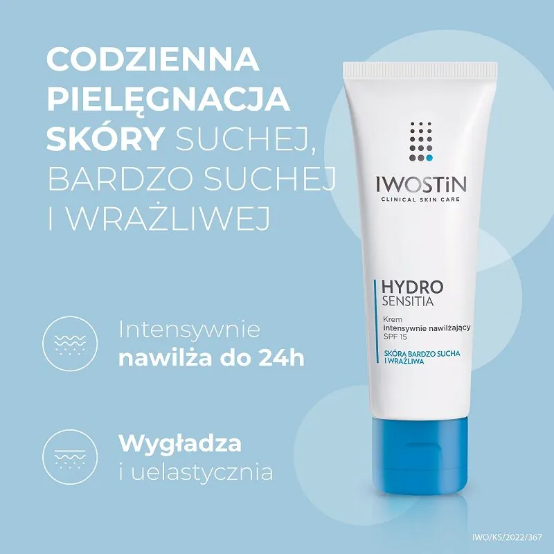 Iwostin Hydro Sensitia intenzivno hidratantna krema za lice SPF 15
