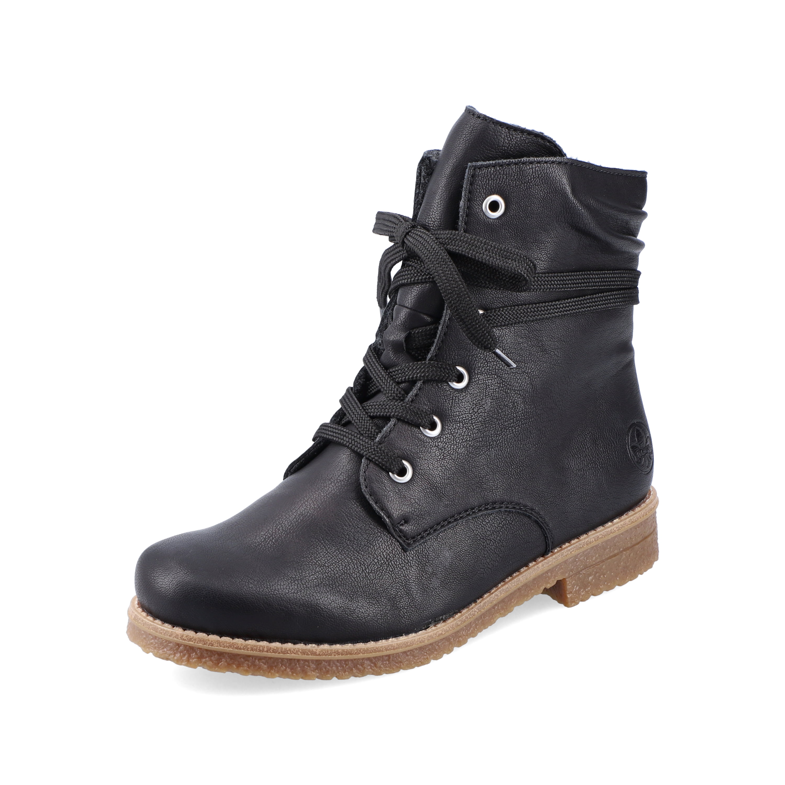 Rieker Damen Schnürstiefel nachtschwarz