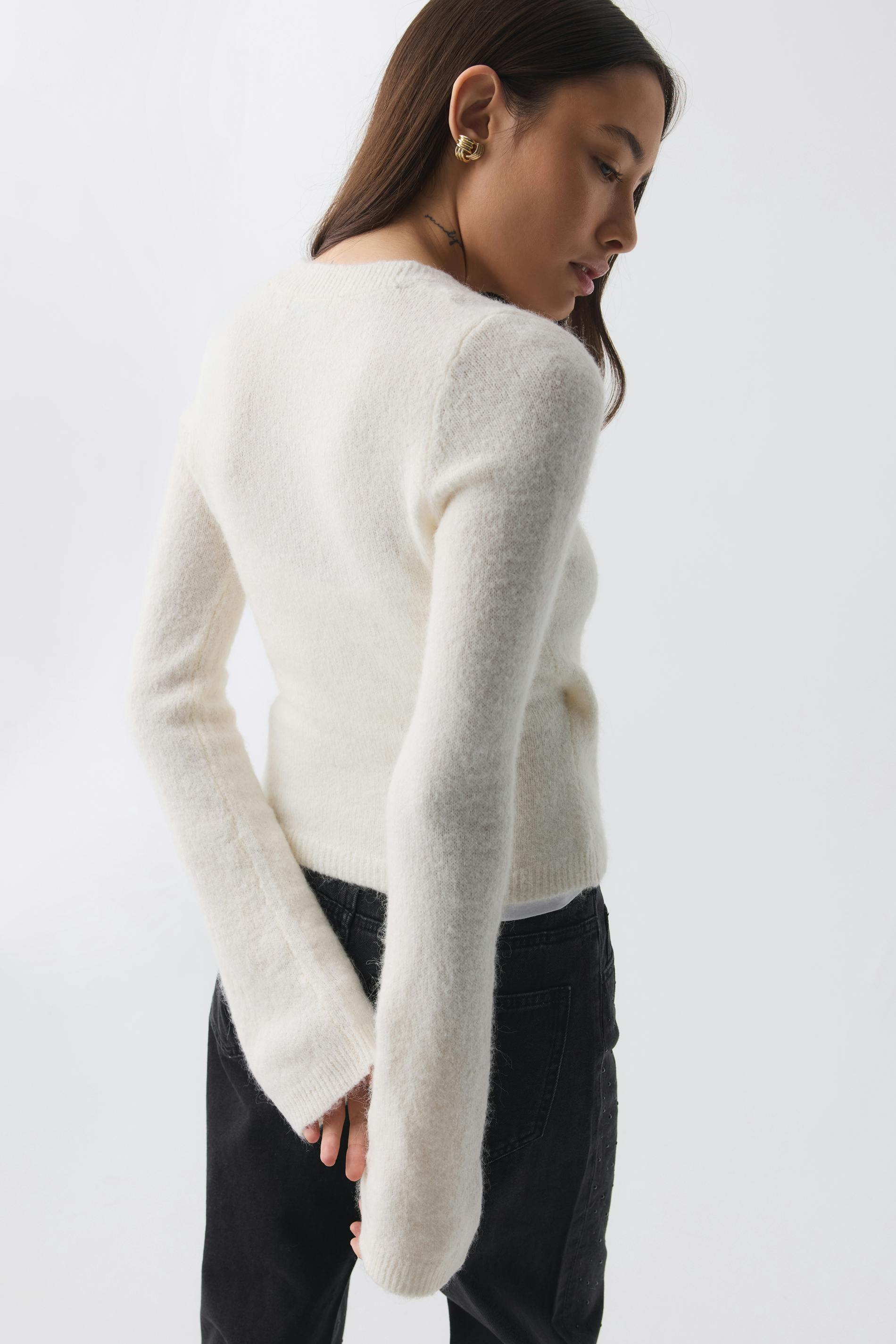 Knitted wrap cardigan