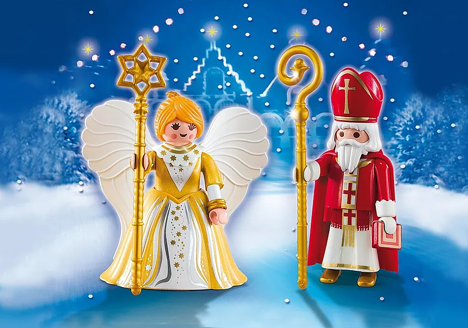St. Nikolaus und Weihnachtsengel