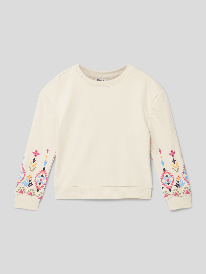 Sweatshirt mit Motiv-Print in stein