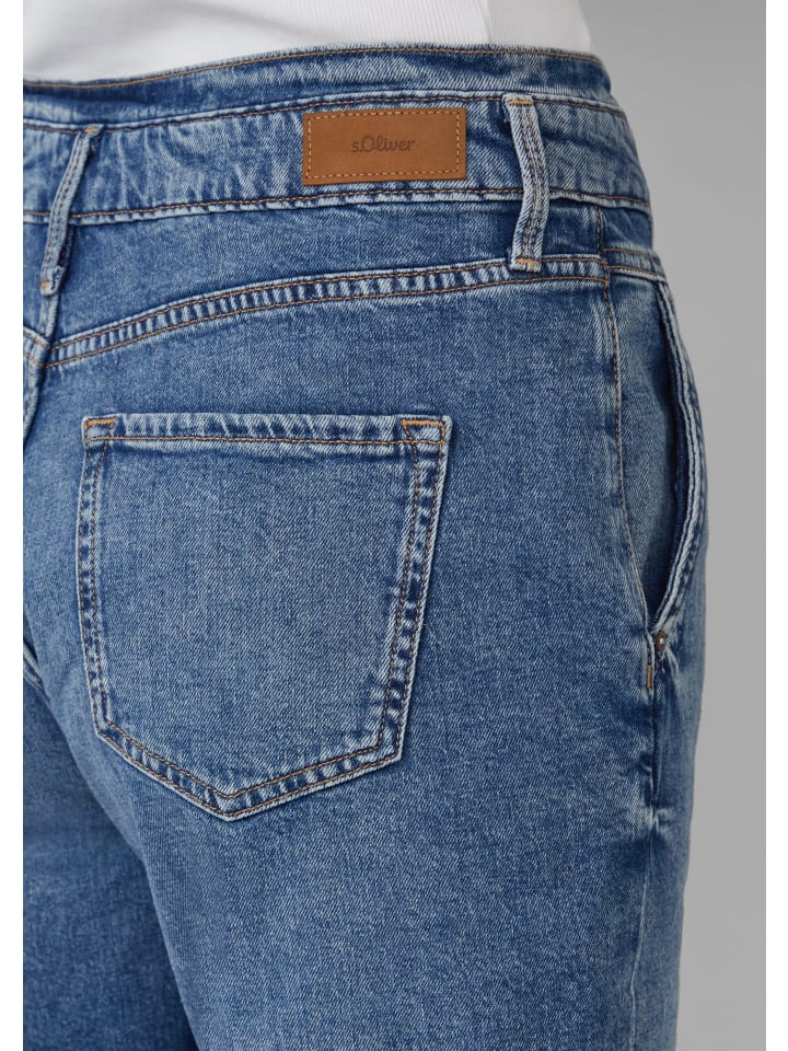 s.Oliver Jeans-Hose kurz in Blau günstig kaufen